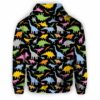 AOPH-U-Ani-ColoPtn-Dino-210809NA10 @ Dinosaur Colorful Pattern-Dinosaur Colorful Pattern All Over Print Hoodie