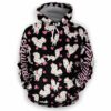 AOPH-U-Ani-PinkSimpHearPtn-Sqrl-210809NA10 @ Squirrel Pink Simple Heart Pattern-Squirrel Pink Heart Pattern All Over Print Hoodie