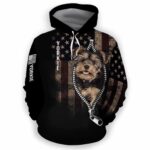 AOPH-U-Dog-AmerFlagZipp-Yorkie-210809NA10 @ Yorkie American Flag Zipper-Yorkshire Terrier Usa Flag Zipper All Over Print Hoodie