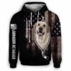 AOPH-U-Dog-AmerFlagZipp-Lab-210809NA10 @ Labrador Retriever American Flag Zipper-Labrador Retriever Usa Flag Zipper All Over Print Hoodie