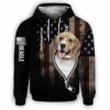 AOPH-U-Dog-AmerFlagZipp-Beagle-210809NA10 @ Beagle American Flag Zipper-Beagle Usa Flag Zipper All Over Print Hoodie