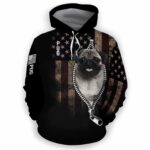 AOPH-U-Dog-AmerFlagZipp-Pug-210809NA10 @ Pug American Flag Zipper-Pug Usa Flag Zipper All Over Print Hoodie
