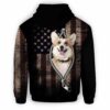 AOPH-U-Dog-AmerFlagZipp-Corgi-210809NA10 @ Corgi American Flag Zipper-Corgi Usa Flag Zipper All Over Print Hoodie