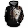 AOPH-U-Dog-AmerFlagZipp-Westie-210809NA10 @ Westie American Flag Zipper-West Highland White Terrier Usa Flag Zipper All Over Print Hoodie
