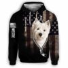 AOPH-U-Dog-AmerFlagZipp-Westie-210809NA10 @ Westie American Flag Zipper-West Highland White Terrier Usa Flag Zipper All Over Print Hoodie