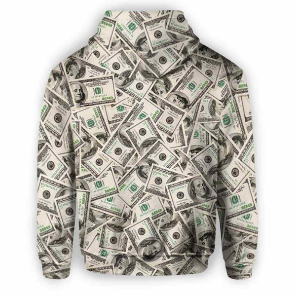 AOPH-U-Hobb-DollPtn-Mny-210809NA10 @ Money Dollar Pattern-Money Dollar Pattern All Over Print Hoodie