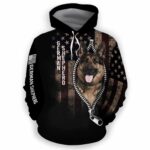 AOPH-U-Dog-AmerFlagZipp-GerShe-210809NA10 @ German Shepherd American Flag Zipper-German Shepherd Usa Flag Zipper All Over Print Hoodie