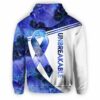 AOPH-U-Awa-BlueGlxyWate-ColCan-210809NA10 @ Colon Cancer Blue Galaxy Watercolor-Colon Cancer Awareness Blue Galaxy All Over Print Hoodie