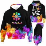 AOPH-U-Hobb-WateLove-Pklb-210908VY10 @ Pickleball Watercolor Love-Pickleball Watercolor Love All Over Print Hoodie