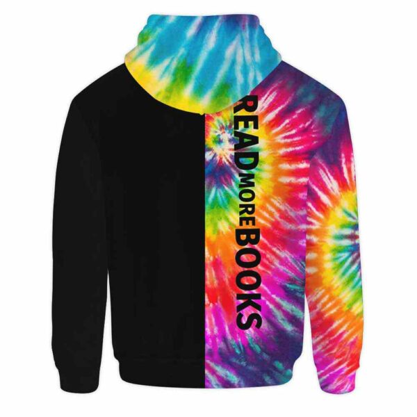 AOPH-U-Job-ReadMoreBook-T11-210908VY10 @ Librarian Read More Books-Librarian Tie Dye Read More Books All Over Print Hoodie