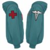AOPH-U-Nur-TealShir-Nur-210909NA10 @ Nurse Teal Shirt-Nurse Nurse Shirt Teal All Over Print Hoodie