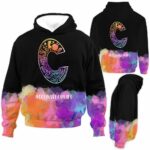 AOPH-U-Job-WateColo-Csl-210928VA10 @ Counselor Watercolor colorful-School Counselor Watercolor Counselor Life All Over Print Hoodie