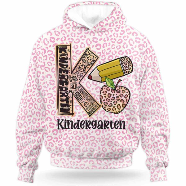 AOPH-U-Job-KindPinkLeop-Sc14-210928VA10 @ Kindergarten Pink Leopard-Kindergarten Pink Leopard All Over Print Hoodie