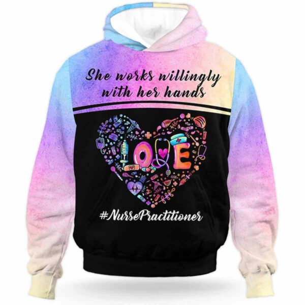AOPH-U-Nur-PastGrd-N14-210928VA10 @ Nurse Practitioner Pastel Gradient-Nurse Practitioner Heart Love Pastel All Over Print Hoodie