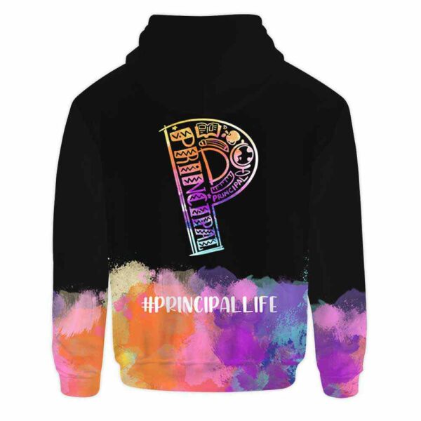AOPH-U-Job-WateColo-T8-210928VA10 @ Principal Watercolor colorful-Principal Watercolor Principal Life All Over Print Hoodie