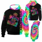 AOPH-U-Job-ChooKindTieDye-Sped-210928NA11 @ Sped Teacher Choose Kind Tie Dye-Sped Teacher Tie Dye Puzzle Be Kind All Over Print Hoodie