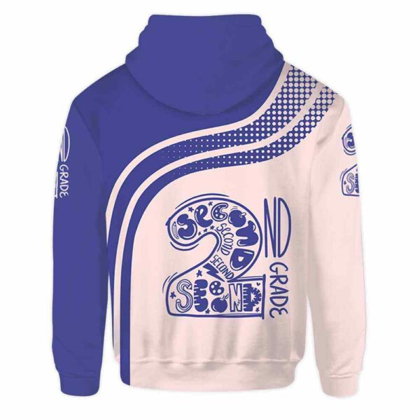 AOPH-U-Job-2ndGradLine-Sc2-210925NA10 @ 2nd Grade 2nd Grade Line-2Nd Grade Teacher Navy Line All Over Print Hoodie