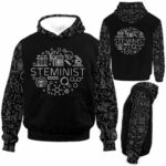 AOPH-U-Job-StemPtn-T14-210930VY10 @ Science Teacher Steminist Pattern-Science Teacher Steminist Pattern All Over Print Hoodie