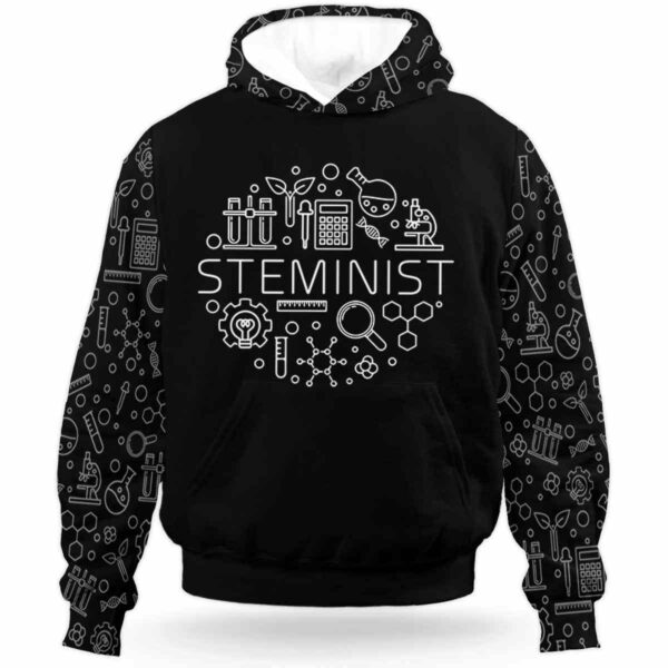 AOPH-U-Job-StemPtn-T14-210930VY10 @ Science Teacher Steminist Pattern-Science Teacher Steminist Pattern All Over Print Hoodie