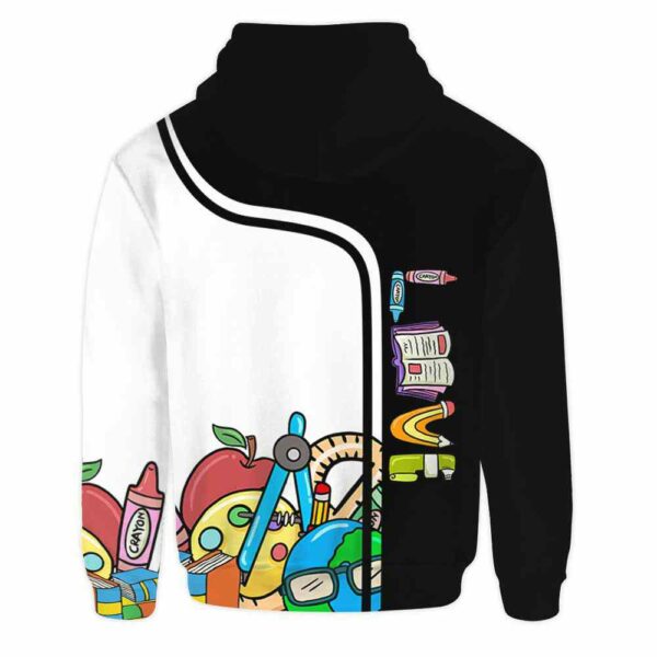 AOPH-U-Job-CustNameCray-Tcer-210925VY10 @ Teacher Custom Name crayon-Teacher Crayon Custom Name All Over Print Hoodie