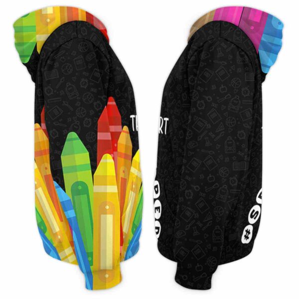 AOPH-U-Job-ImTheiVoicTheyAre-Sped-210929NA10 @ Sped Teacher Im their voice they are my heart-Sped Teacher They Are My Heart Colorful All Over Print Hoodie