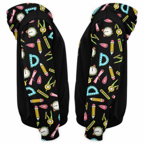 AOPH-U-Job-LiveLoveTeac-Tcer-210927VY10 @ Teacher Live Love Teach-Teacher Live Love Teach Tools Pattern All Over Print Hoodie