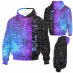 AOPH-U-Nur-GlxyBonePtn-RadTec-210928VA10 @ Xray Tech Galaxy Bones Pattern-Radiology Galaxy Bone Pattern All Over Print Hoodie
