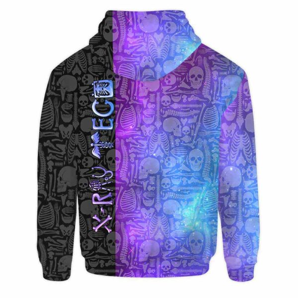 AOPH-U-Nur-GlxyBonePtn-RadTec-210928VA10 @ Xray Tech Galaxy Bones Pattern-Radiology Galaxy Bone Pattern All Over Print Hoodie