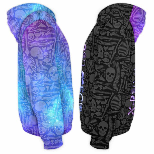 AOPH-U-Nur-GlxyBonePtn-RadTec-210928VA10 @ Xray Tech Galaxy Bones Pattern-Radiology Galaxy Bone Pattern All Over Print Hoodie