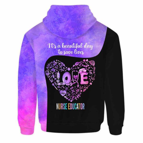 AOPH-U-Nur-ItsABeauDayTo-N26-211001VA10 @ Nurse Educator Its a beautiful day to save lifes-Nurse Educator Its A Beautiful Day To Save Lives Hoodie