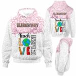 AOPH-U-Job-TeacLoveInspPinkLeop-Sc11-211001VA10 @ Elementary Teach Love Inspire Pink Leopard-Elementary Teach Love Inspire Pink Leopard Hoodie