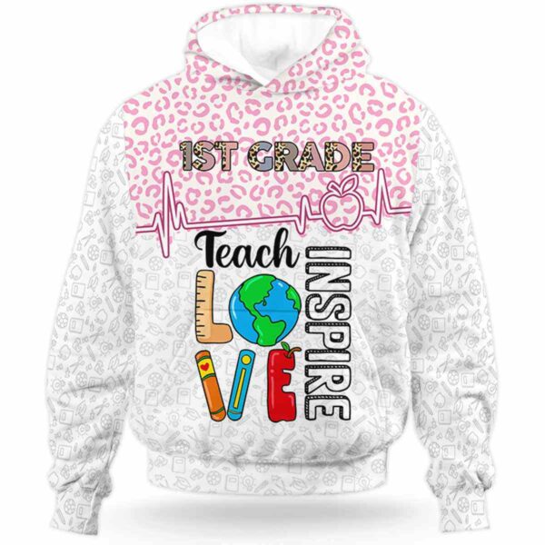 AOPH-U-Job-TeacLoveInspPinkLeop-Sc1-211001VA10 @ 1st Grade Teach Love Inspire Pink Leopard-1St Grade Teach Love Inspire Pink Leopard Hoodie