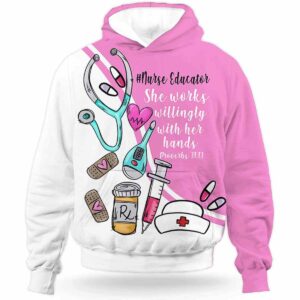 AOPH-U-Nur-PinkDoodTool-N26-211001VA10 @ Nurse Educator Pink Doodle Tools-Nurse Educator Pink Doodle Tools Hoodie