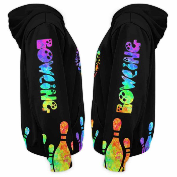 AOPH-U-Hobb-WatePins-Bwl-211006VY10 @ Bowling Watercolor Pins-Bowling Heart Love Rainbow 3D Hoodie
