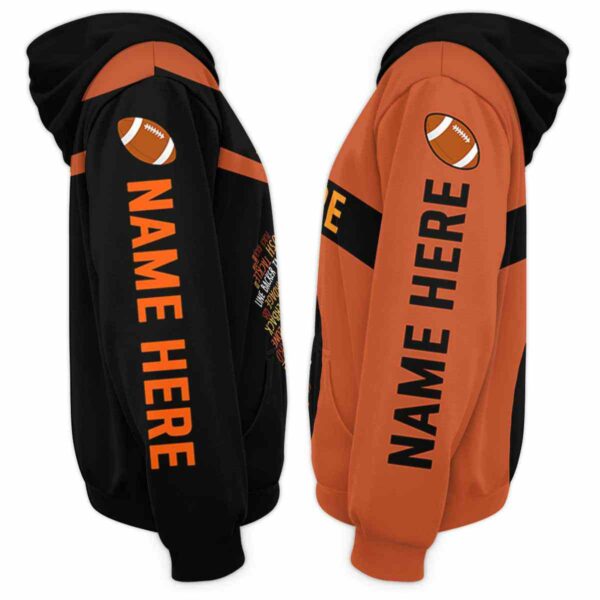 AOPH-U-Hobb-HalfBallTxt-Fbal-211014VY10 @ Football Half Ball Text-Football Typography Orange 3D Hoodie