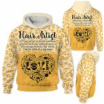 AOPH-U-Job-LeopYellHear-Hsty-211007VY10 @ Hairstylist Leopard Yellow Heart-Hairstylist Heart Love Definition Yellow 3D Hoodie