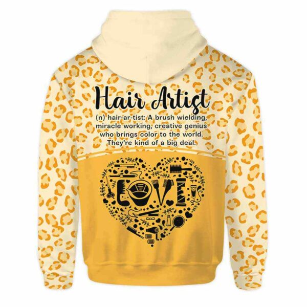AOPH-U-Job-LeopYellHear-Hsty-211007VY10 @ Hairstylist Leopard Yellow Heart-Hairstylist Heart Love Definition Yellow 3D Hoodie
