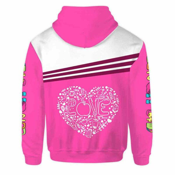AOPH-U-Job-HearTool-Llady-211004VY10 @ Lunch Lady Heart Tools-Lunch Lady Heart Love Pink 3D Hoodie