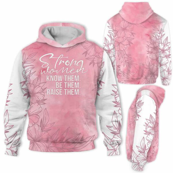 AOPH-W-M-Stro-M0-211008NA10 @ Mom Strong Woman-Mom Flower Strong Mother Raise Them 3D Hoodie