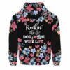 AOPH-U-Dog-DogMomLife-Dog-211007NA10 @ Dog Mom Life-Dog Flower Rocking 3D Hoodie