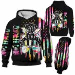 AOPH-U-Job-WateFlag-Llady-211004VY10 @ Lunch Lady Watercolor Flag-Lunch Lady Usa Flag Watercolor 3D Hoodie