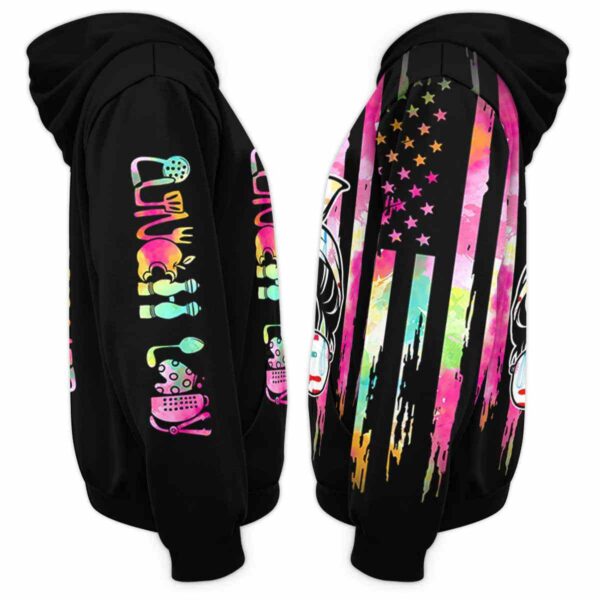 AOPH-U-Job-WateFlag-Llady-211004VY10 @ Lunch Lady Watercolor Flag-Lunch Lady Usa Flag Watercolor 3D Hoodie