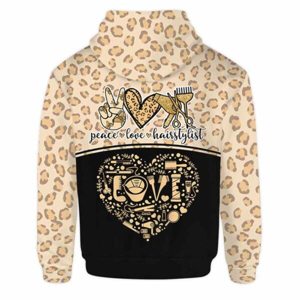 AOPH-U-Job-PeacLoveLeop-Hsty-211007VY10 @ Hairstylist Peace Love Leopard-Hairstylist Leopard Peace Love 3D Hoodie