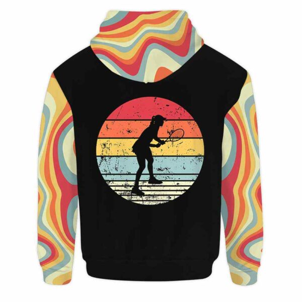 AOPH-U-Hobb-BallLine-Tnis-211011VY10 @ Tennis Ball Line-Tennis Retro Line 3D Hoodie