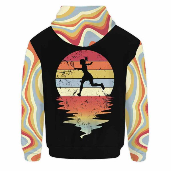 AOPH-U-Hobb-RainSuns-Tnis-211009VY10 @ Tennis Rainbow Sunshine-Tennis Retro Sunshine Rainbow Just A Girl 3D Hoodie