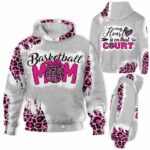 AOPH-U-Hobb-PinkMom-Bskb-211013NA10 @ Basketball Pinky Mom-Basketball Mom Leopard My Heart Is On That Court 3D Hoodie