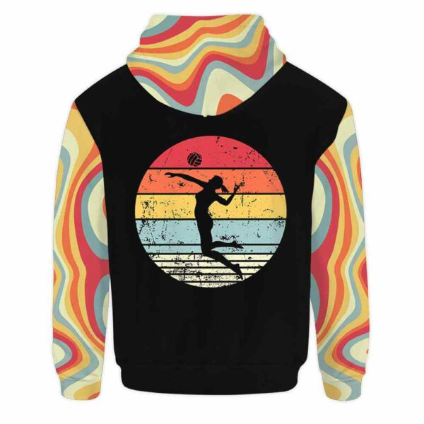 AOPH-U-Hobb-BallLine-Vlbl-211011VY10 @ Volleyball Ball Line-Volleyball Retro Line 3D Hoodie