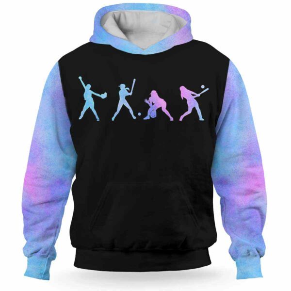AOPH-W-Hobb-PlayWate-Bball-211011VY10 @ Baseball Girl Play Watercolor-Baseball Watercolor I Play Like A Girl Try To Keep Up 3D Hoodie