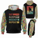 AOPH-U-Hobb-EatSleeRetr-Hkey-211009VY10 @ Hockey Eat Sleep Retro-Ice Hockey Retro Eat Sleep Repeat 3D Hoodie