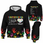 AOPH-U-Job-ParaHear-T6-211001VY11 @ Paraprofessional heart-Paraprofessional Colorful Hands And Heart 3D Hoodie